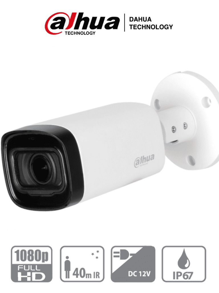DAHUA HAC-B4A21-VF - Camara Bullet Varifocal de 2 Megapixeles/ Lente de 2.7 a 12mm/ Angulo Ajustable de 102 a 32 Grados/ IR de 40 Mts/ DWDR/ IP67/ Menu OSD/ Soporta: HDCVI/AHD/TVI y CBVS/ DAHUA HAC-B4A21-VF - Camara Bullet Varifocal de 2 Megapixeles/ Lente de 2.7 a 12mm/ Angulo Ajustable de 102 a 32 Grados/ IR de 40 Mts/ DWDR/ IP67/ Menu OSD/ Soporta: HDCVI/AHD/TVI y CBVS/